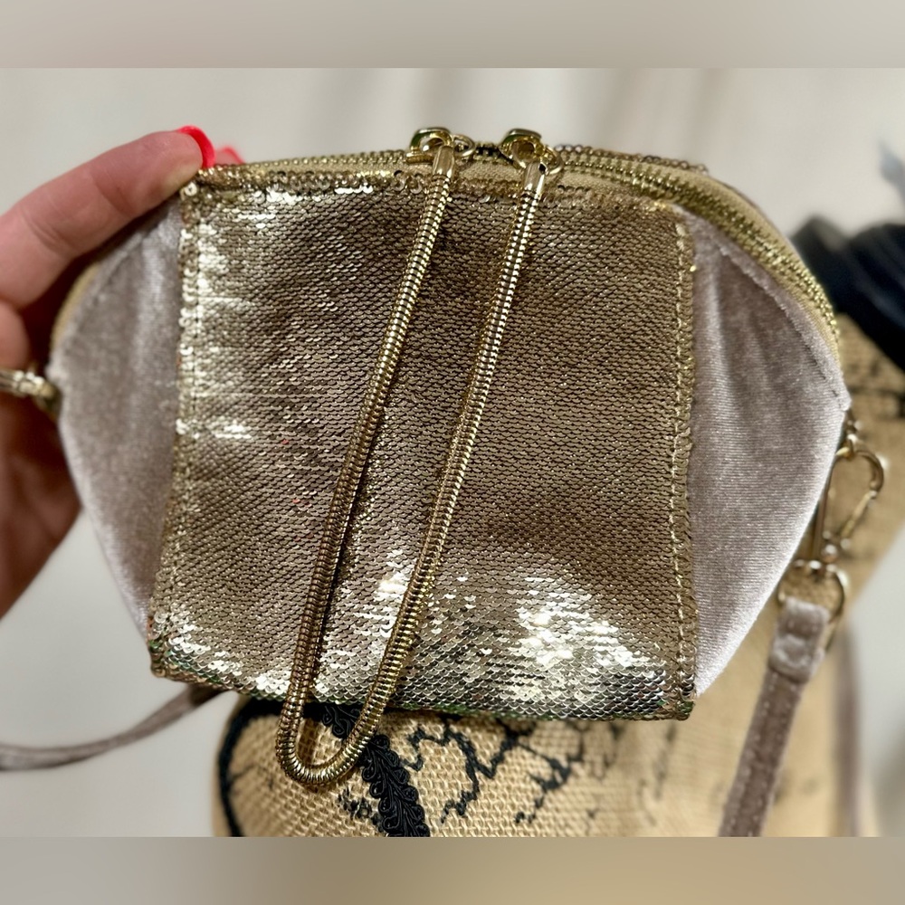 Gold Metallic Crossbody Bag
